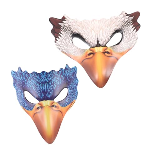 Healeved 2 Stück PU Schaum Tiergesichtsmasken Motiv Atmungsaktiv Halloween Kostümaccessoires für Erwachsene Karneval Maskenball Cosplay Healeved 2 Stück PU Schaum Tiergesichtsmasken Motiv Atmungsaktiv Halloween Kostümaccessoires für Erwachsene Karneval Maskenball Cosplay von Healeved