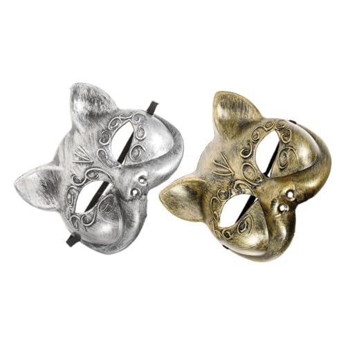 Healeved 2 Stück Realistische Fuchs Halbgesichtsmaske Silber Gold Funkelndes Tiergesicht Kostüm Maske für Erwachsene Karneval Halloween Cosplay Party Accessoire Healeved 2 Stück Realistische Fuchs Halbgesichtsmaske Silber Gold Funkelndes Tiergesicht Kostüm Maske für Erwachsene Karneval Halloween Cosplay Party Accessoire von Healeved