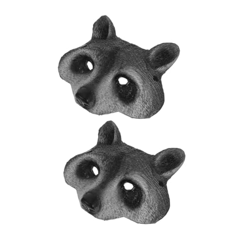 Healeved 2 Stück Realistische PU Schaum Waschbär Halbgesichtsmaske für Halloween Karneval Cosplay Tierkostüm mit Auffälligem Design und Vielseitiger Sitzqualität Healeved 2 Stück Realistische PU Schaum Waschbär Halbgesichtsmaske für Halloween Karneval Cosplay Tierkostüm mit Auffälligem Design und Vielseitiger Sitzqualität von Healeved