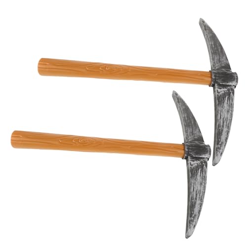 Healeved 2 Stück Realistische Pickaxe Kostüm Requisite aus Kunststoff und Schwamm Langlebiges Zwergenkostüm Zubehör für Party Bühnenauftritt Fotografie und Geburtstagsdekoration von Healeved
