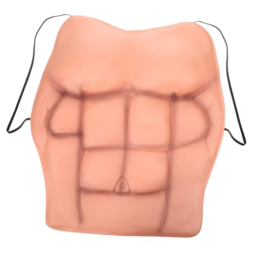 Healeved 2 Stück Realistisches Silikon Muskelkostüm Brustmuskel Requisit für Cosplay Fasching Halloween Party Zubehör für Männer Flexible Hautfreundliche Fake Muskelmaske Langlebig und von Healeved