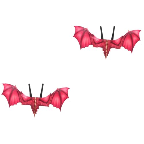 Healeved 2 Stück Rote Drachenflügel Cosplay Kostümzubehör für Erwachsene Halloween Party Requisite Leicht und Langlebig für Kostümpartys und Rollenspiele Healeved 2 Stück Rote Drachenflügel Cosplay Kostümzubehör für Erwachsene Halloween Party Requisite Leicht und Langlebig für Kostümpartys und Rollenspiele von Healeved