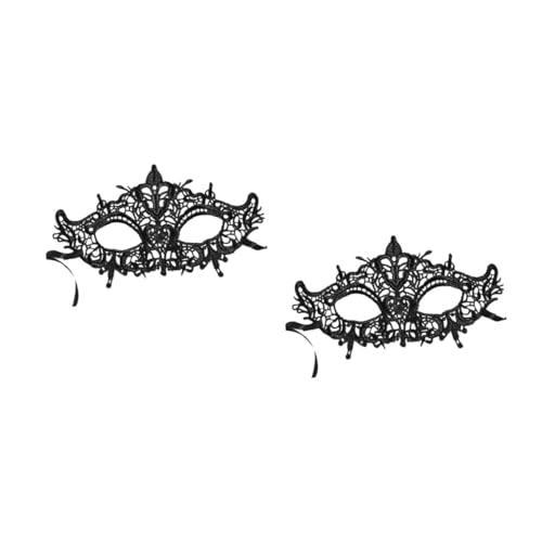 Healeved 2 Stück Schwarze Spitzen Lace Maske mit Geformtem Augenbereich Maskerade für Halloween und Tanz Wiederverwendbar Luxuriöses Design für Kostümpartys und Clubveranstaltungen Healeved 2 Stück Schwarze Spitzen Lace Maske mit Geformtem Augenbereich Maskerade für Halloween und Tanz Wiederverwendbar Luxuriöses Design für Kostümpartys und Clubveranstaltungen von Healeved