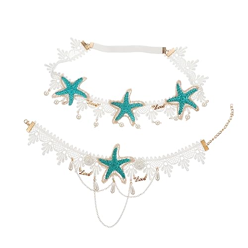 Healeved 2 Stück Seestern-Perlen-Stirnband partyspieße partytröten geburtstags schlüpfeier Haarschmuck für die Brautjungfer Seestern-Stirnband frauen kopfschmuck Haarband Baumwolle Healeved 2 Stück Seestern-Perlen-Stirnband partyspieße partytröten geburtstags schlüpfeier Haarschmuck für die Brautjungfer Seestern-Stirnband frauen kopfschmuck Haarband Baumwolle von Healeved