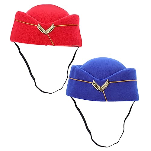 Healeved 2 Stück Stewardess Hut für Frauen Cosplay Hut Stilvolle Beret Hüte für Partys Mode Events Theateraufführungen Healeved 2 Stück Stewardess Hut für Frauen Cosplay Hut Stilvolle Beret Hüte für Partys Mode Events Theateraufführungen von Healeved