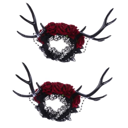 Healeved 2 Stück -Stirnband Festival-Stirnbänder für Frauen Festivalstirnband haarreifen damen Rentierohren Stirnband Haarschmuck Hirschkostüme Kopfstück Haarband für Healeved 2 Stück -Stirnband Festival-Stirnbänder für Frauen Festivalstirnband haarreifen damen Rentierohren Stirnband Haarschmuck Hirschkostüme Kopfstück Haarband für von Healeved