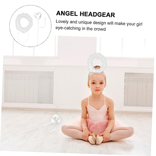Healeved 2 Stück Teiliges Engelskopfschmuck Set Weißes Bequemes Headgear mit Feenstab für Kostüm Party Tanzaufführung und Halloween Kinderfreundlich und Auffällig Healeved 2 Stück Teiliges Engelskopfschmuck Set Weißes Bequemes Headgear mit Feenstab für Kostüm Party Tanzaufführung und Halloween Kinderfreundlich und Auffällig von Healeved