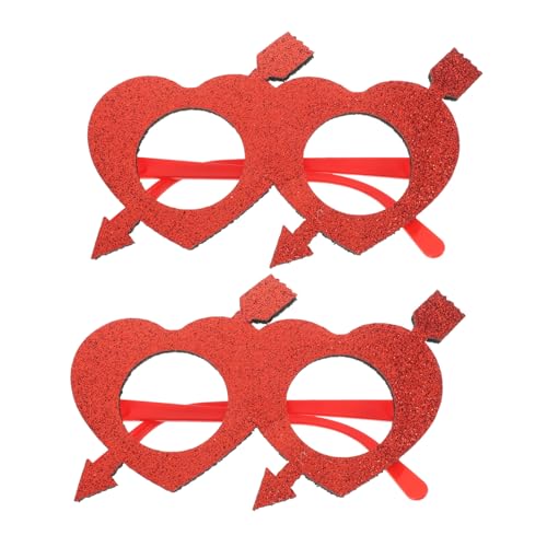 Healeved 2 Stück Teiliges Herzförmiges Partybrillen Valentinstag Fotorequisiten Spaßbrille Für Freunde Karneval Hochzeit Healeved 2 Stück Teiliges Herzförmiges Partybrillen Valentinstag Fotorequisiten Spaßbrille Für Freunde Karneval Hochzeit von Healeved