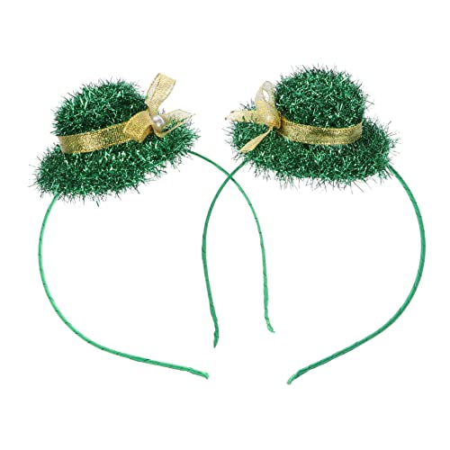 Healeved 2 Stück Teiliges Patricks Day Haarreif Grün mit Schleife Leichtes Langlebiges Party Haarband für Erwachsene Festliche Kopfbedeckung für Feierlichkeiten und Gruppenfotos von Healeved
