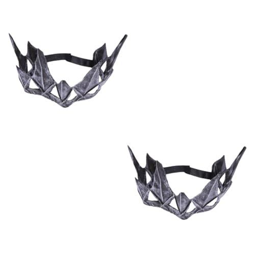 Healeved 2 Stück Tiara Halloween-Kostümpartyzubehör Halloween-Jahrgang Braut Kopfbedeckungen für Hochzeit Diademe Frauen große Krone Hochzeitshaar Healeved 2 Stück Tiara Halloween-Kostümpartyzubehör Halloween-Jahrgang Braut Kopfbedeckungen für Hochzeit Diademe Frauen große Krone Hochzeitshaar von Healeved