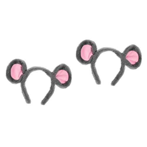 Healeved 2 Stück Tierisches Mausohren Haarreif für Erwachsene Graue Mäuseohren Kopfschmuck für Halloween Karneval und Cosplay Events als Partyzubehör für Themenfeiern Healeved 2 Stück Tierisches Mausohren Haarreif für Erwachsene Graue Mäuseohren Kopfschmuck für Halloween Karneval und Cosplay Events als Partyzubehör für Themenfeiern von Healeved