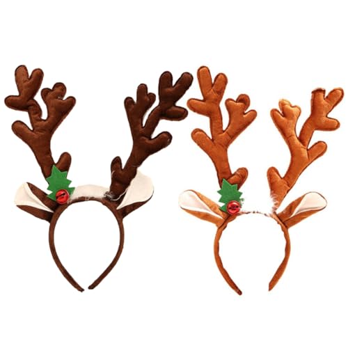 Healeved 2 Stück Weihnachtliches Rentier Geweih Haarreif Teiliges mit Weichem Stoff Komfortabler Party Haarschmuck für Mädchen und Festliches Foto Requisit für Weihnachtsfeier und Healeved 2 Stück Weihnachtliches Rentier Geweih Haarreif Teiliges mit Weichem Stoff Komfortabler Party Haarschmuck für Mädchen und Festliches Foto Requisit für Weihnachtsfeier und von Healeved