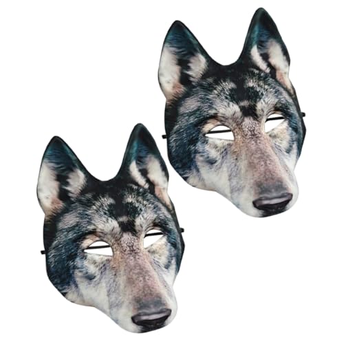 Healeved 2 Stück Wolf Maske Realistische Halloween Tiermaske für Kostümpartys Cosplay und Karneval Leicht Langlebig und mit Detaillierten Wolfsmerkmalen Healeved 2 Stück Wolf Maske Realistische Halloween Tiermaske für Kostümpartys Cosplay und Karneval Leicht Langlebig und mit Detaillierten Wolfsmerkmalen von Healeved
