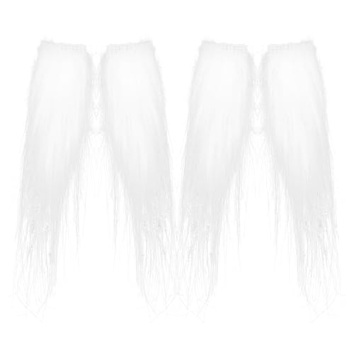Healeved 2 Stücke Weiße Augenbrauen für Santa Anzug Urlaub Party Maskerade Ball Vater Weihnachten Augenbrauen Fuzzy Santa Brows von Healeved