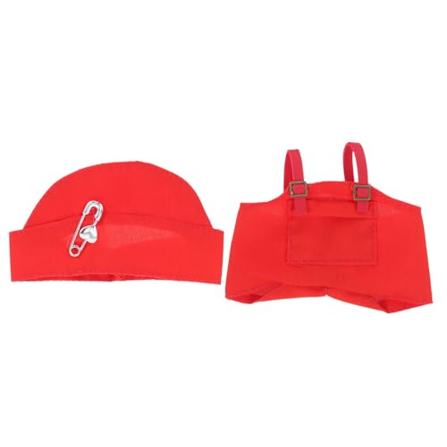 Healeved 2-Teiliges Puppen-Ankleide-Outfit: 17Cm Plüschtier Rotes Outfit Zum Selbermachen - Inkl. Strapshose &Amp; Mütze - Puppen-Ankleide-Outfit Healeved 2-Teiliges Puppen-Ankleide-Outfit: 17Cm Plüschtier Rotes Outfit Zum Selbermachen - Inkl. Strapshose &Amp; Mütze - Puppen-Ankleide-Outfit von Healeved