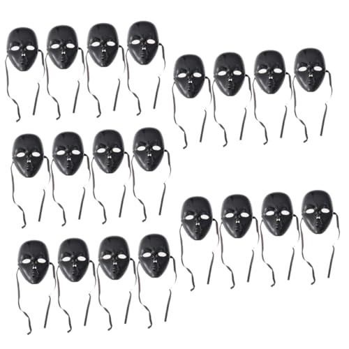 Healeved 20 Stck. Schwarze Elektrische Karnevalsmaske Leichte Bequeme Cosplay Masken mit Elastischem Band Dekorative Bühnenrequisiten für Halloween und Kostümpartys von Healeved