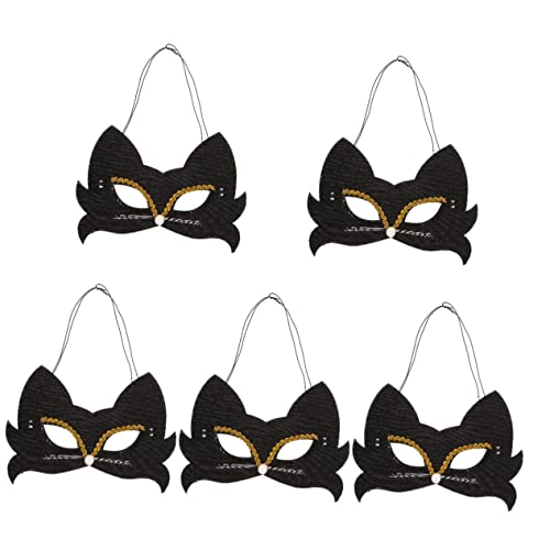 Healeved 20 Stück Teiliges Katzenmasken aus Weichem Samt für Erwachsene Bequeme Tiergesichtsmasken für Karneval Maskenball Fasching Halloween und Kostümpartys von Healeved