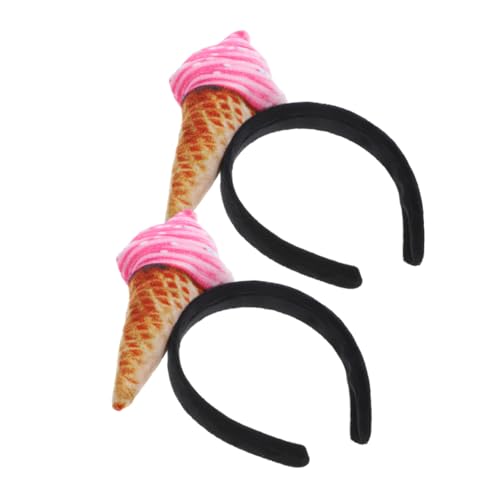Healeved 2Stücke Eiscreme Stirnbänder für Cosplay und Halloween Lustige Haarschmuck Accessoires für Partys Spa und Make Up Anwendungen von Healeved