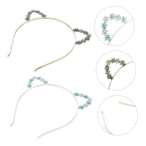 Healeved 2Stücke Katzenohr Haarreifen Haarschmuck Für Kostümpartys Festivals Und Cosplay Leicht Und Langlebig Für Erwachsene Stilvolles Zubehör Roségold von Healeved