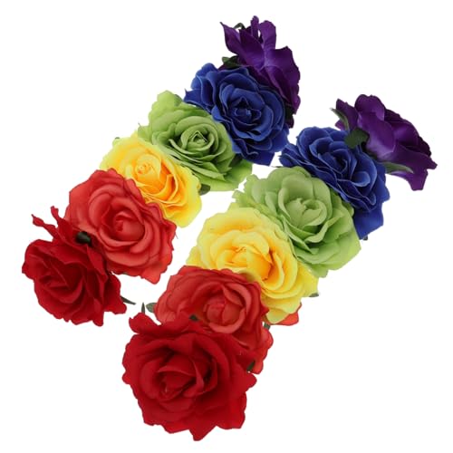Healeved 2Stücke Regenbogenfarbenes Stirnband Delikates Haaraccessoire für Halloween und Cosplay Blumengirlande für Besondere Anlässe von Healeved