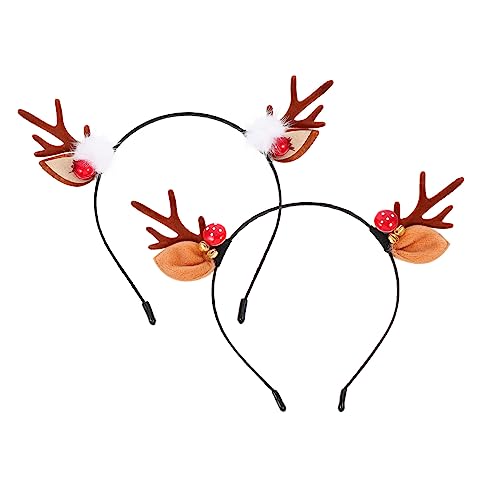 Healeved 2Stücke Weihnachten Haarreifen Mit Geweih Und Glocken Entzückender Kopfschmuck Für Festliche Anlässe Aus Hochwertigem Flock Und Eisenmaterial Leicht Und Bequem Healeved 2Stücke Weihnachten Haarreifen Mit Geweih Und Glocken Entzückender Kopfschmuck Für Festliche Anlässe Aus Hochwertigem Flock Und Eisenmaterial Leicht Und Bequem von Healeved