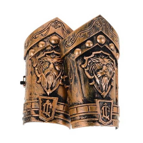 Healeved 2er Set Handschützer Aus Bronze -kostüm-Damen-Accessoires Schwertmontage Ritterkostüm Für Und Schild Schwerthalterwand Römisches Prop- Plastik von Healeved
