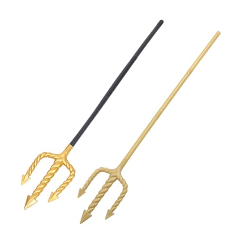 Healeved 2pcs Halloween Devil Trident Prop Demon Fork Halloween Simulation Dreizack Für Halloween Carnival Theme Party Cosplay Supplies von Healeved