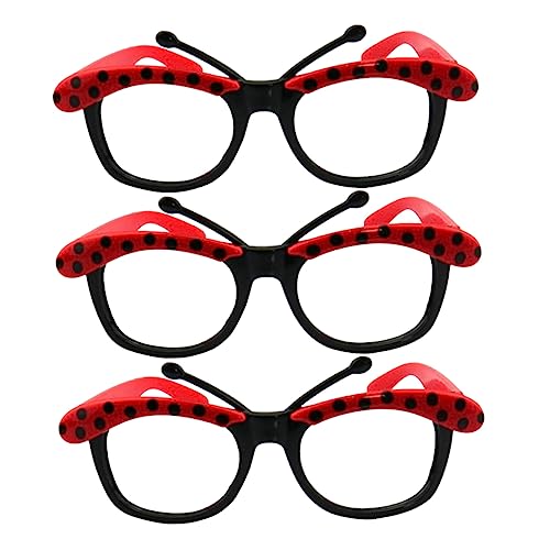 Healeved 3 Paare Halloween-Brille Marienkäfer-Kostüm leichte Brille Damen Kostüm lustige Festivalbrille rot Healeved 3 Paare Halloween-Brille Marienkäfer-Kostüm leichte Brille Damen Kostüm lustige Festivalbrille rot von Healeved