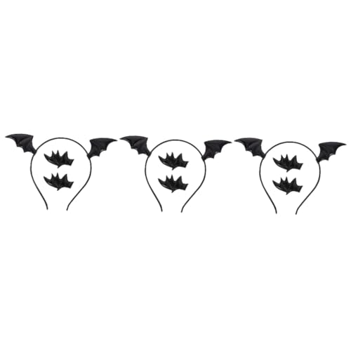 Healeved 3 Sätze Fledermaus Haarband Set mit Haarklammer Halloween Kostüm Zubehör für Partys Weiches und Bequemes Material für Cosplay und Festliche Anlässe Healeved 3 Sätze Fledermaus Haarband Set mit Haarklammer Halloween Kostüm Zubehör für Partys Weiches und Bequemes Material für Cosplay und Festliche Anlässe von Healeved