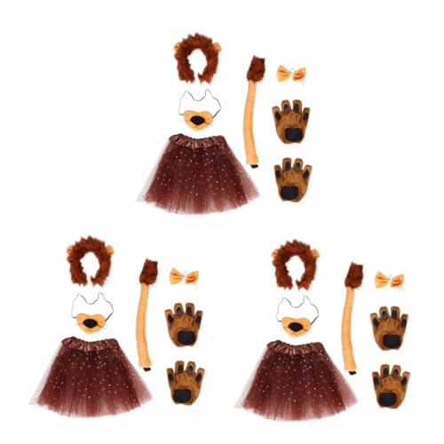 Healeved 3 Sätze Löwenkostüm Set für Erwachsene Teiliges Cosplay mit Haarband Löwenschwanz Accessoires für Halloween Karneval Tierkostüm für Fesselnde Auftritte Healeved 3 Sätze Löwenkostüm Set für Erwachsene Teiliges Cosplay mit Haarband Löwenschwanz Accessoires für Halloween Karneval Tierkostüm für Fesselnde Auftritte von Healeved