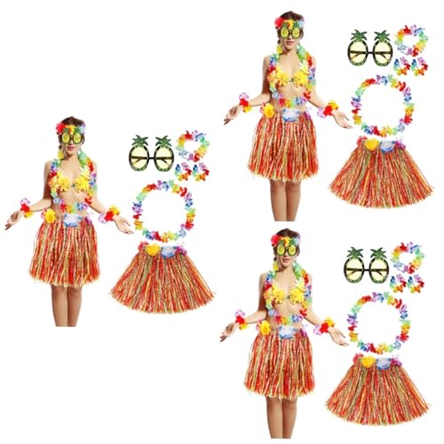 Healeved 3 Sätze Strohrock-Set für Party die Röcke Gläser Dame Sonne Hawaii Strohrock Luau-Girlande Hawaiianischer Rock hawaiianischer Hula-Rock Hawaii-Kleidungsset Plastik Healeved 3 Sätze Strohrock-Set für Party die Röcke Gläser Dame Sonne Hawaii Strohrock Luau-Girlande Hawaiianischer Rock hawaiianischer Hula-Rock Hawaii-Kleidungsset Plastik von Healeved