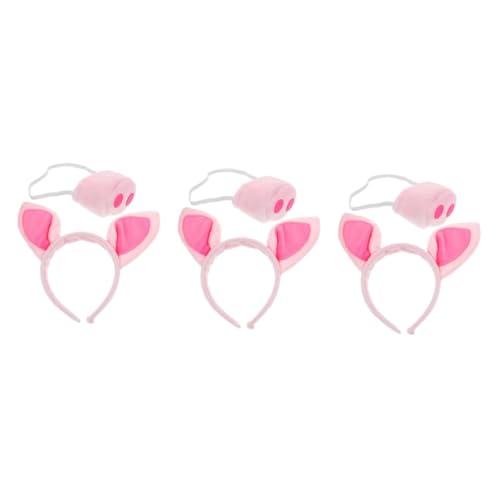Healeved 3 Sätze Teiliges Schwein Haarreif und Nase für Karneval Halloween und Cosplay Bequeme Tierkostümaccessoires für Partys und Aufführungen Healeved 3 Sätze Teiliges Schwein Haarreif und Nase für Karneval Halloween und Cosplay Bequeme Tierkostümaccessoires für Partys und Aufführungen von Healeved
