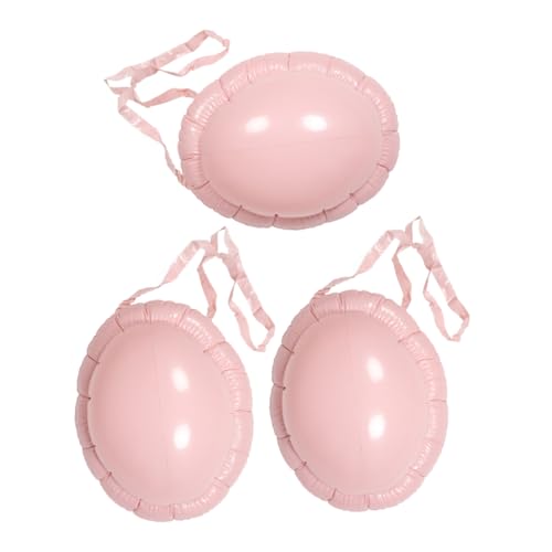 Healeved 3 Stück Aufblasbarer Weihnachtsmann Babybauch PVC Kostüm Requisite mit Verstellbarem Nackenband für Weihnachts und Halloween Party Zubehör von Healeved