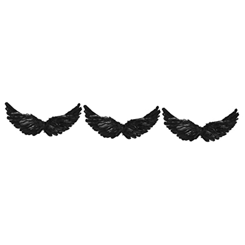 Healeved 3 Stück Engelsflügel Cosplay Flügel Kinderkleidung Accessoire für Halloween Party Bühne Aufführung Design in Schwarz Klein Healeved 3 Stück Engelsflügel Cosplay Flügel Kinderkleidung Accessoire für Halloween Party Bühne Aufführung Design in Schwarz Klein von Healeved