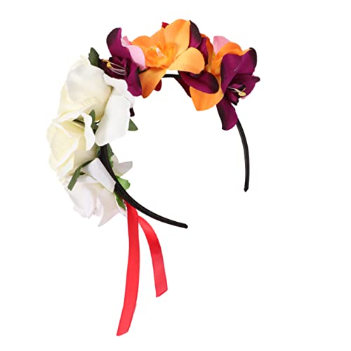 Healeved 3 Stück Floral Crown Haarband Damen Stilvolles Haaraccessoire für Halloween und Themenpartys Attraktives Design für Festivals und Feiern mit Blumenmotiv Beige Healeved 3 Stück Floral Crown Haarband Damen Stilvolles Haaraccessoire für Halloween und Themenpartys Attraktives Design für Festivals und Feiern mit Blumenmotiv Beige von Healeved