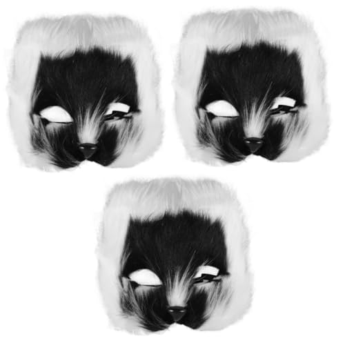 Healeved 3 Stück Fluffy Cosplay Maske Japanische Stil Halbgesichts Fuchsmaske für Maskerade Partys Tiermaske für Damen und Herren Kreative Kostümrequisite und Healeved 3 Stück Fluffy Cosplay Maske Japanische Stil Halbgesichts Fuchsmaske für Maskerade Partys Tiermaske für Damen und Herren Kreative Kostümrequisite und von Healeved