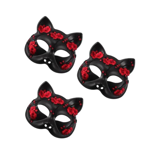 Healeved 3 Stück Halloween Fuchsgesicht Halbmaske aus Leichtem Kunststoff Wiederverwendbar mit Japanischem Fuchsdesign für Damen Karneval Party Cosplay Masquerade Halloween-maske Tierkostüm Healeved 3 Stück Halloween Fuchsgesicht Halbmaske aus Leichtem Kunststoff Wiederverwendbar mit Japanischem Fuchsdesign für Damen Karneval Party Cosplay Masquerade Halloween-maske Tierkostüm von Healeved