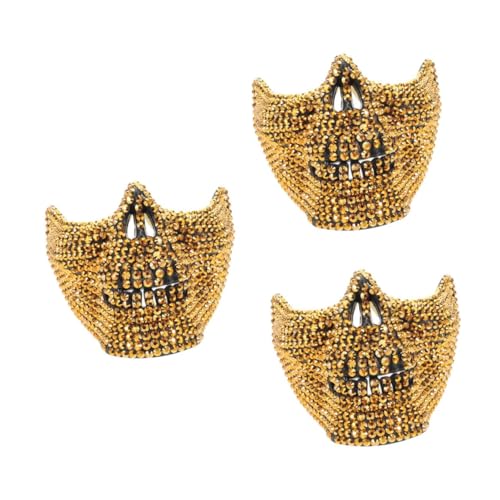 Healeved 3 Stück Halloween Schädelmaske Gruselige Cosplay Maske für Partys für Halloween Events Leichtes und Langlebiges Material Realistische und Furchterregende Gestaltung Vielseitig von Healeved