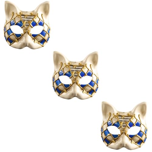 Healeved 3 Stück Kätzchenmaske Cosplay Maskerade-Gesichtsabdeckung beängstigend Kostüm Halloween Tanz-Make-up-Requisite Maskerademaske Healeved 3 Stück Kätzchenmaske Cosplay Maskerade-Gesichtsabdeckung beängstigend Kostüm Halloween Tanz-Make-up-Requisite Maskerademaske von Healeved