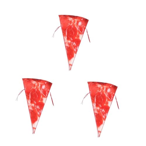 Healeved 3 Stück Lustiges Erwachsenen Pizza Halloween Kostüm Atmungsaktives Langlebiges Food Cosplay Outfit für Männer und Frauen Wiederverwendbar Leicht zu Reinigen für Partys und von Healeved