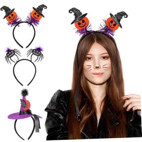 Healeved 3 Stück Party Stirnband Haarband Halloween Stirnband Für Damen Frau Halloween Hexe Halloween Tag Toten Kostümzubehör Party Kopfschmuck Kopfbedeckung Halloween Healeved 3 Stück Party Stirnband Haarband Halloween Stirnband Für Damen Frau Halloween Hexe Halloween Tag Toten Kostümzubehör Party Kopfschmuck Kopfbedeckung Halloween von Healeved