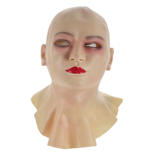 Healeved 3 Stück Realistische Bald Beauty Gruseliges Halloween Cosplay Kostümzubehör Handgefertigte Vollkopfmaske für Karneval Party Theater und Maskerade Weibliche Glatze Detailgetreu und Healeved 3 Stück Realistische Bald Beauty Gruseliges Halloween Cosplay Kostümzubehör Handgefertigte Vollkopfmaske für Karneval Party Theater und Maskerade Weibliche Glatze Detailgetreu und von Healeved