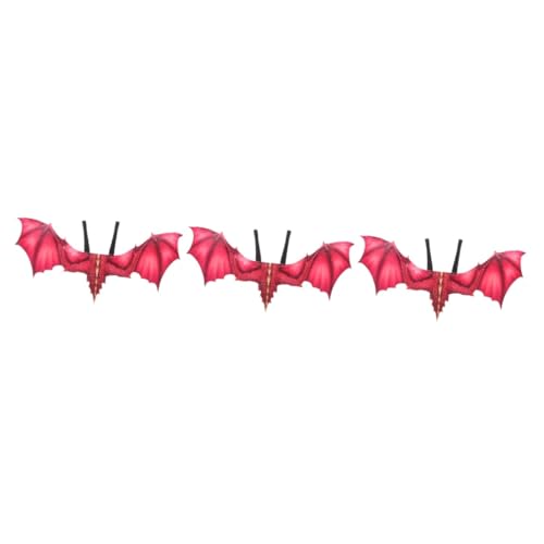 Healeved 3 Stück Rote Drachenflügel Kostümzubehör für Erwachsene Halloween Cosplay Accessoire für Unvergessliche Partys Fotomöglichkeiten und Rollenspiele für Barpartys und Thematische Healeved 3 Stück Rote Drachenflügel Kostümzubehör für Erwachsene Halloween Cosplay Accessoire für Unvergessliche Partys Fotomöglichkeiten und Rollenspiele für Barpartys und Thematische von Healeved