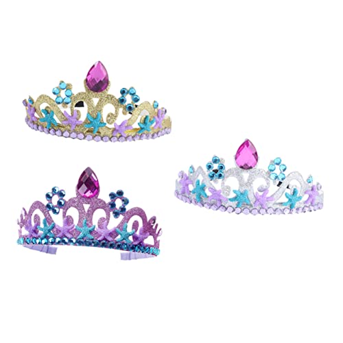 Healeved 3 Stück Teiliges Krone Stirnband Meerjungfrau Prinzessinnen Tiara mit Meeresstern Zarte Farbige Haarschmuck für Mädchen Kindergeburtstag und Party Healeved 3 Stück Teiliges Krone Stirnband Meerjungfrau Prinzessinnen Tiara mit Meeresstern Zarte Farbige Haarschmuck für Mädchen Kindergeburtstag und Party von Healeved