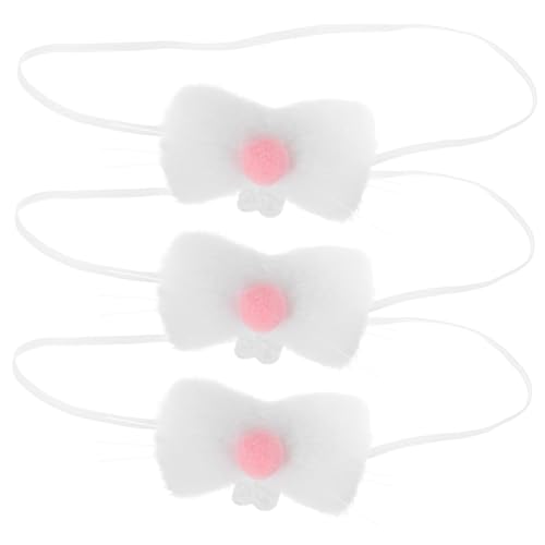 Healeved 3 Stück Teiliges Plüsch Hasen Nasen Weiches Bunny Kostüm Zubehör für Hautfreundlich für Ostern Halloween Karneval und Cosplay Aufführungen von Healeved