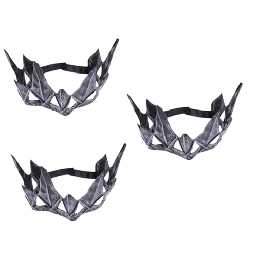 Healeved 3 Stück Tiara halloween verkleiden zubehör gotische Krone Feenkrone Vintage Frauen Halloween Hochzeit klassische aus Silikon große Hochzeitshaar Healeved 3 Stück Tiara halloween verkleiden zubehör gotische Krone Feenkrone Vintage Frauen Halloween Hochzeit klassische aus Silikon große Hochzeitshaar von Healeved