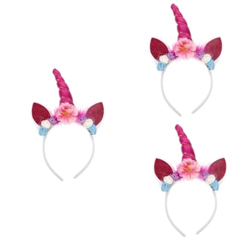 Healeved 3 Stück Unicorn Haarschmuck Rosa Kopfbedeckung für Halloween Feiern Vielseitig Einsetzbar als Kostüm Accessoire Bequemes Material Langlebig und Sicher Fest Healeved 3 Stück Unicorn Haarschmuck Rosa Kopfbedeckung für Halloween Feiern Vielseitig Einsetzbar als Kostüm Accessoire Bequemes Material Langlebig und Sicher Fest von Healeved