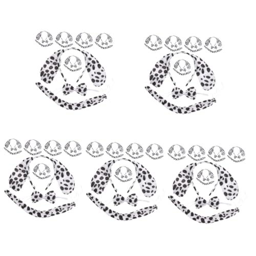 Healeved 30 Sätze Teiliges Dalmatiner Hundeohren Stirnband mit Fliege und für Karneval Cosplay und Tier Mottopartys Süßes Design für Damen Healeved 30 Sätze Teiliges Dalmatiner Hundeohren Stirnband mit Fliege und für Karneval Cosplay und Tier Mottopartys Süßes Design für Damen von Healeved