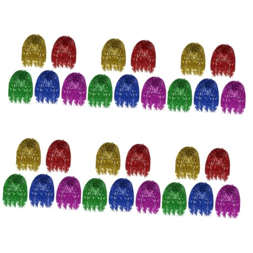 Healeved 30 Stck. Teiliges Bunter Cosplay Wigs Lametta für Kostümpartys Glänzende Perücken für und Rollenspiele für Erwachsene Geeignet Healeved 30 Stck. Teiliges Bunter Cosplay Wigs Lametta für Kostümpartys Glänzende Perücken für und Rollenspiele für Erwachsene Geeignet von Healeved