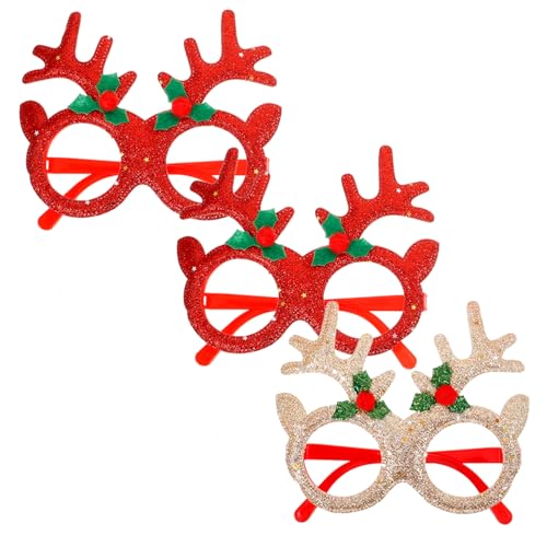 Healeved 3Stücke Weihnachtsbrillengestelle Für Erwachsene Dekorative Kreative Weihnachtsbrillen Für Partys Feiertage Festlichkeiten von Healeved